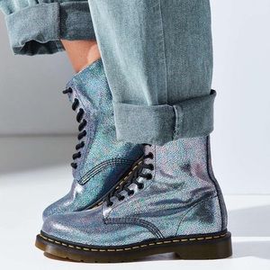 New Dr. Martens Pascal Boots Iridescent Metallic Crackle